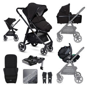 Miniuno Ventoura Travel System & Isofix Base - Black