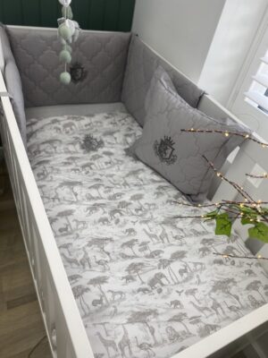 Mee-go Luxury Cot Bed 5pc Bedding set - Safari