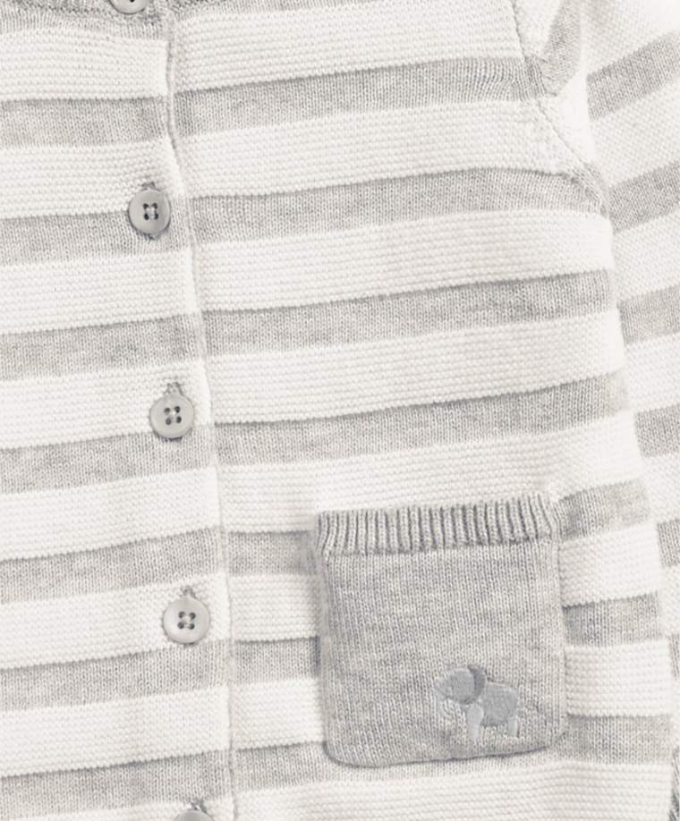Mamas & Papas Striped Knitted Cardigan - Image 3