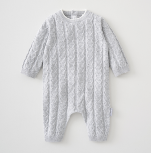 Silver Cross Knit Romper