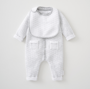 Silver Cross Romper & Bib Set
