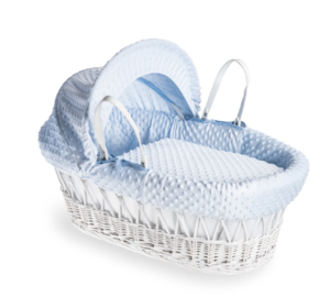 Clair De Lune Soft Dimple Moses Basket Starter pack - Blue