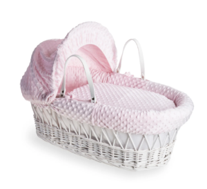 Clair De Lune Soft Dimple Moses Basket Starter pack - Pink