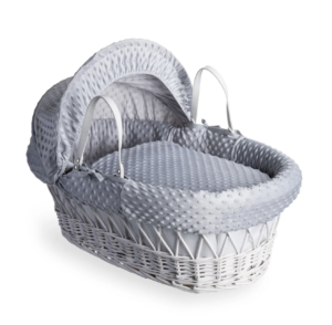 Clair De Lune Soft Dimple Moses Basket Starter pack - Grey