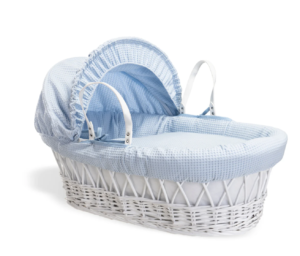 Clair De Lune Soft Waffle Moses Basket Starter pack - Blue
