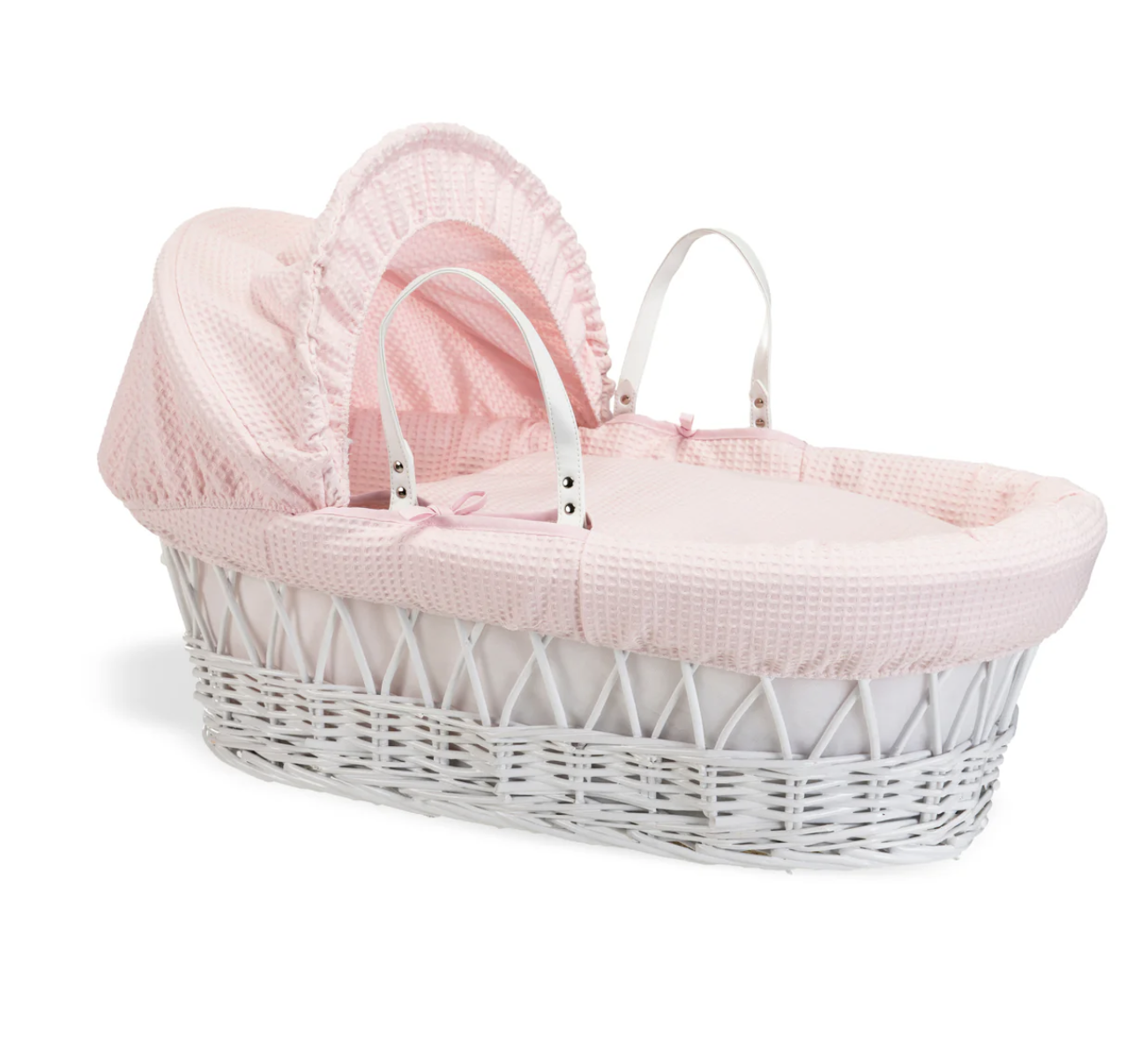 Clair De Lune Soft Waffle Moses Basket Starter pack - Pink