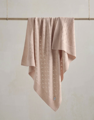 Mamas And Papas - Born to be Wild - Pink Pointelle Blanket