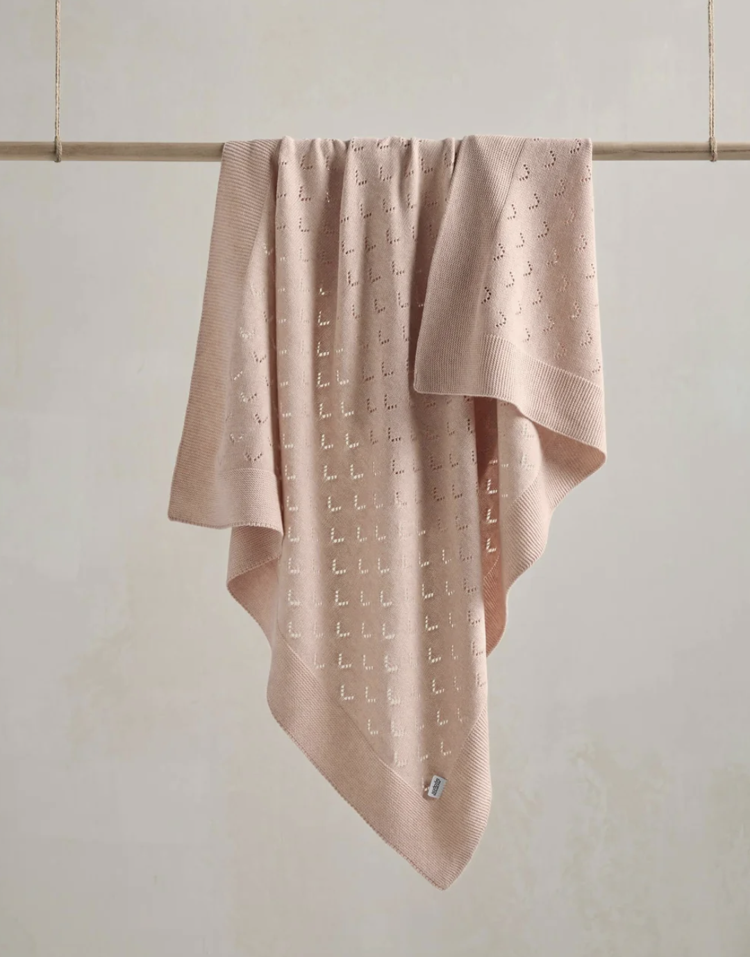Mamas And Papas - Born to be Wild - Pink Pointelle Blanket
