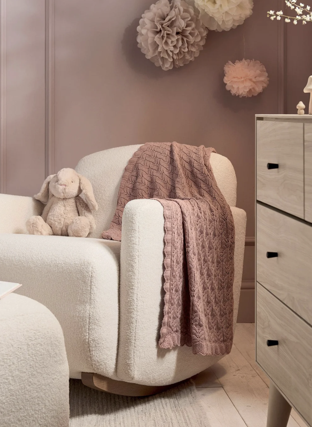 Mamas and Papas Knitted Blanket - Welcome to the World Wildflower - Image 4