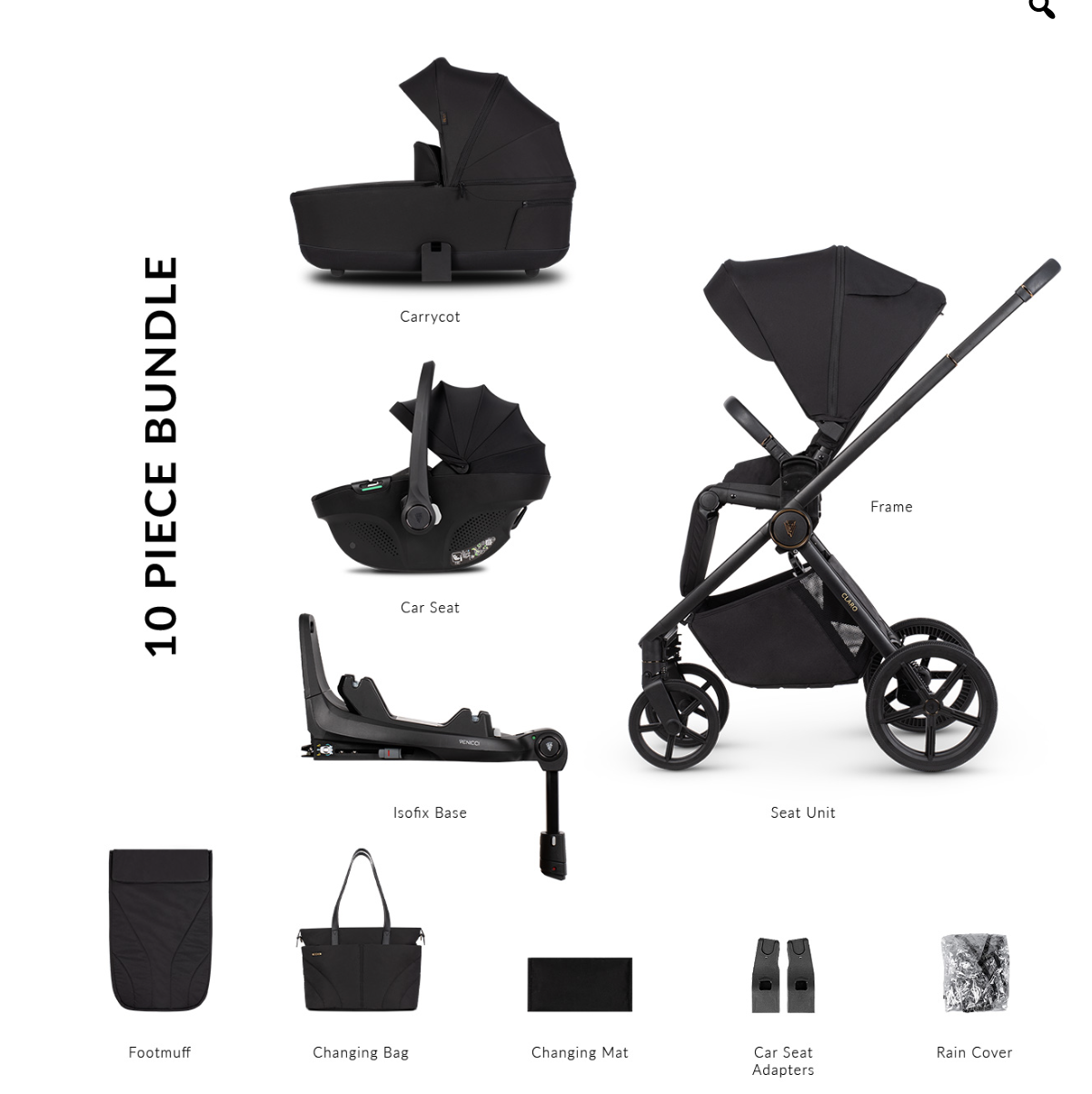 Venicci Claro Noir Pram Bundle