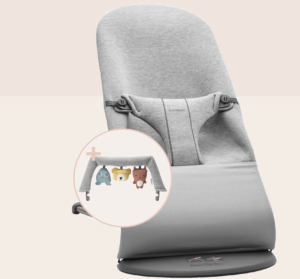 BabyBjorn Soft Grey Bouncer Bliss & Matching Soft Toy
