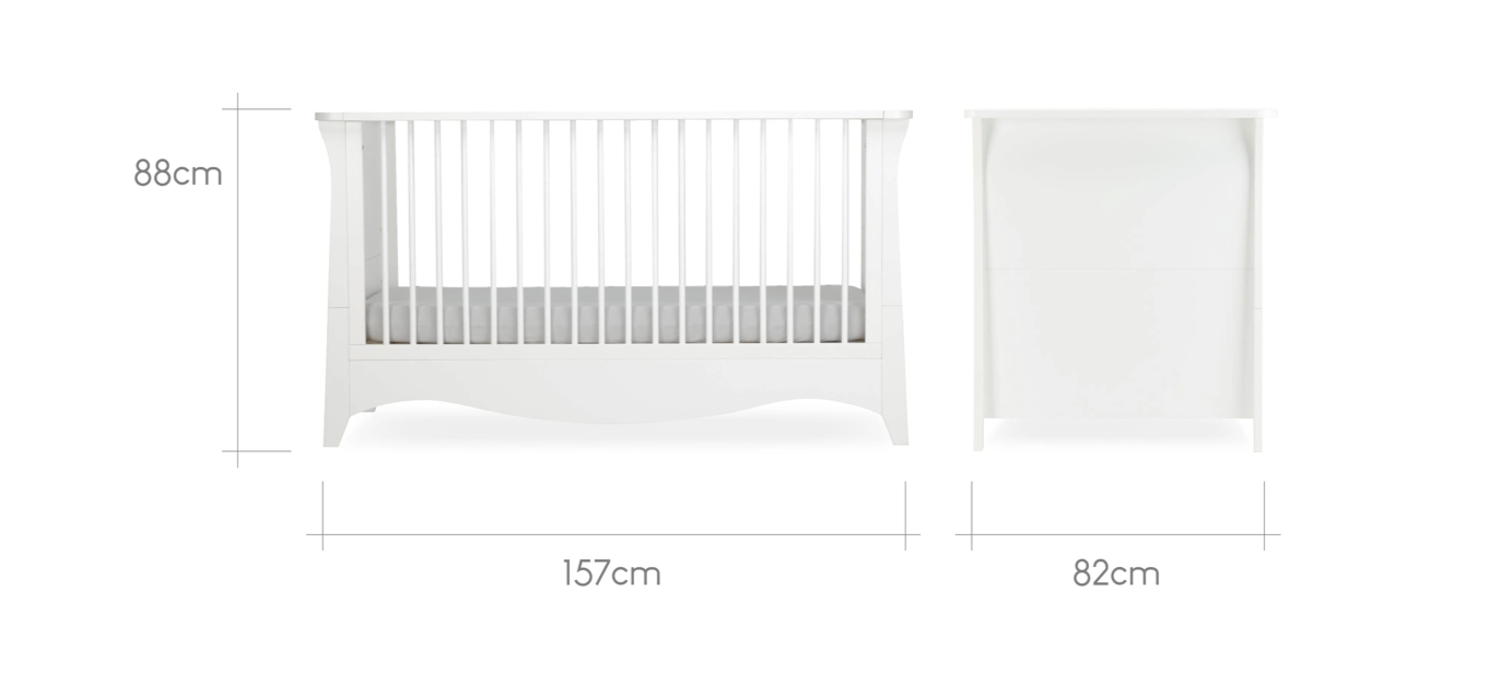 Cuddleco Clara 3 Piece Nursery Furniture Set - White & Ash - Image 13