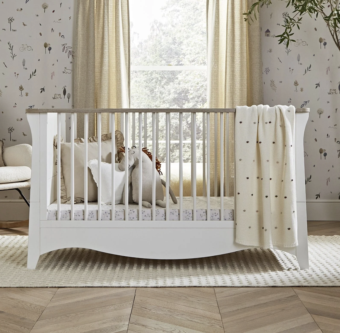Cuddleco Clara 3 Piece Nursery Furniture Set - White & Ash - Image 3