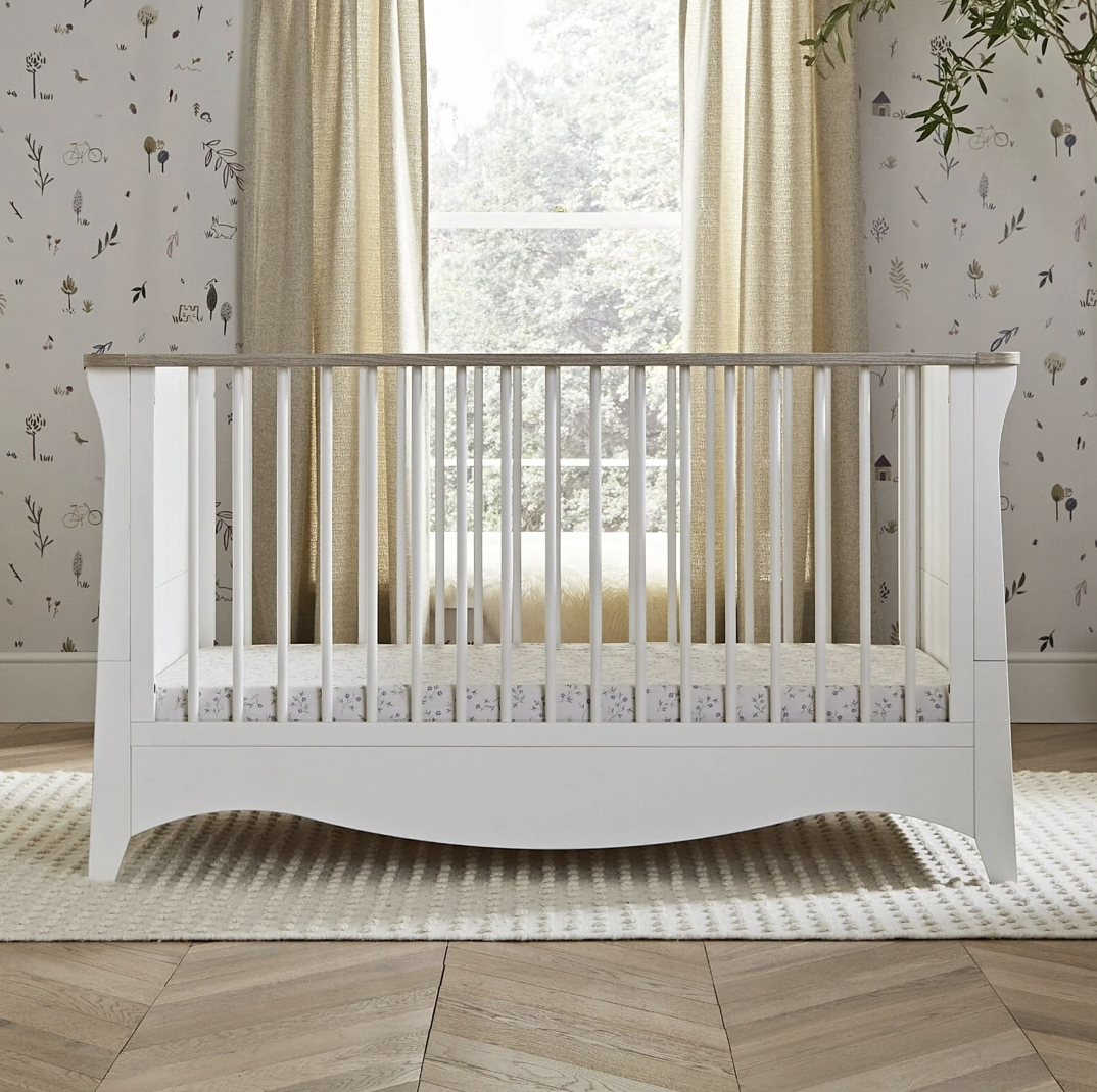 Cuddleco Clara 3 Piece Nursery Furniture Set - White & Ash - Image 4