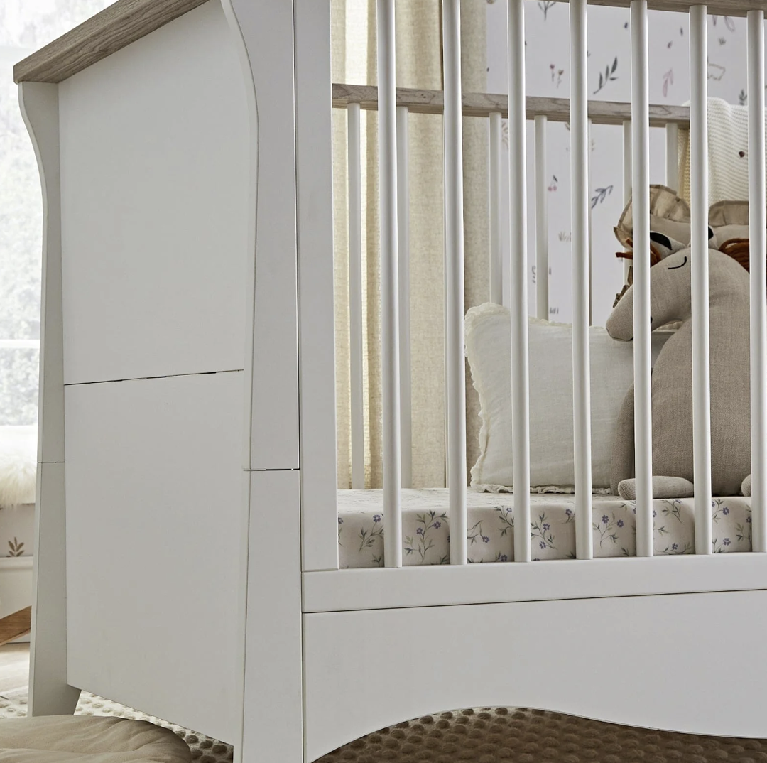 Cuddleco Clara 3 Piece Nursery Furniture Set - White & Ash - Image 5