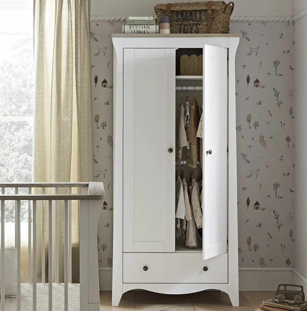 Cuddleco Clara 3 Piece Nursery Furniture Set - White & Ash - Image 11