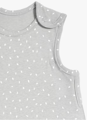 The Green Sheep Rice Print Organic Cotton & Linen Blend Sleeping bag 1 Tog Dove Rice Print
