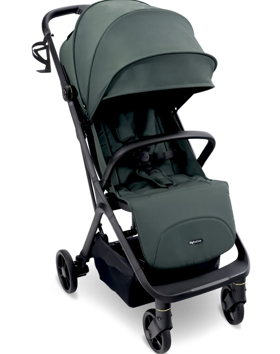 Mybabiie MBX7 Plus Auto-Fold Stroller - GREEN - Image 7