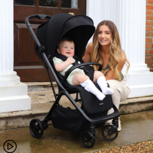 Mybabiie MBX7 Plus Auto-Fold Stroller - BLACK