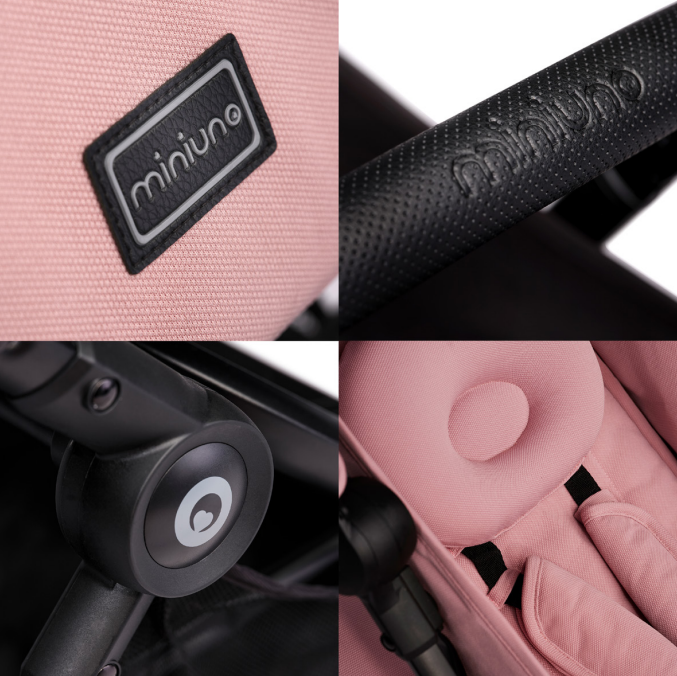 Miniuno Obiie Compact Stroller - Pink - Image 11