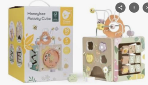 Classic World - Honeybee Activity Cube- Wooden Toys