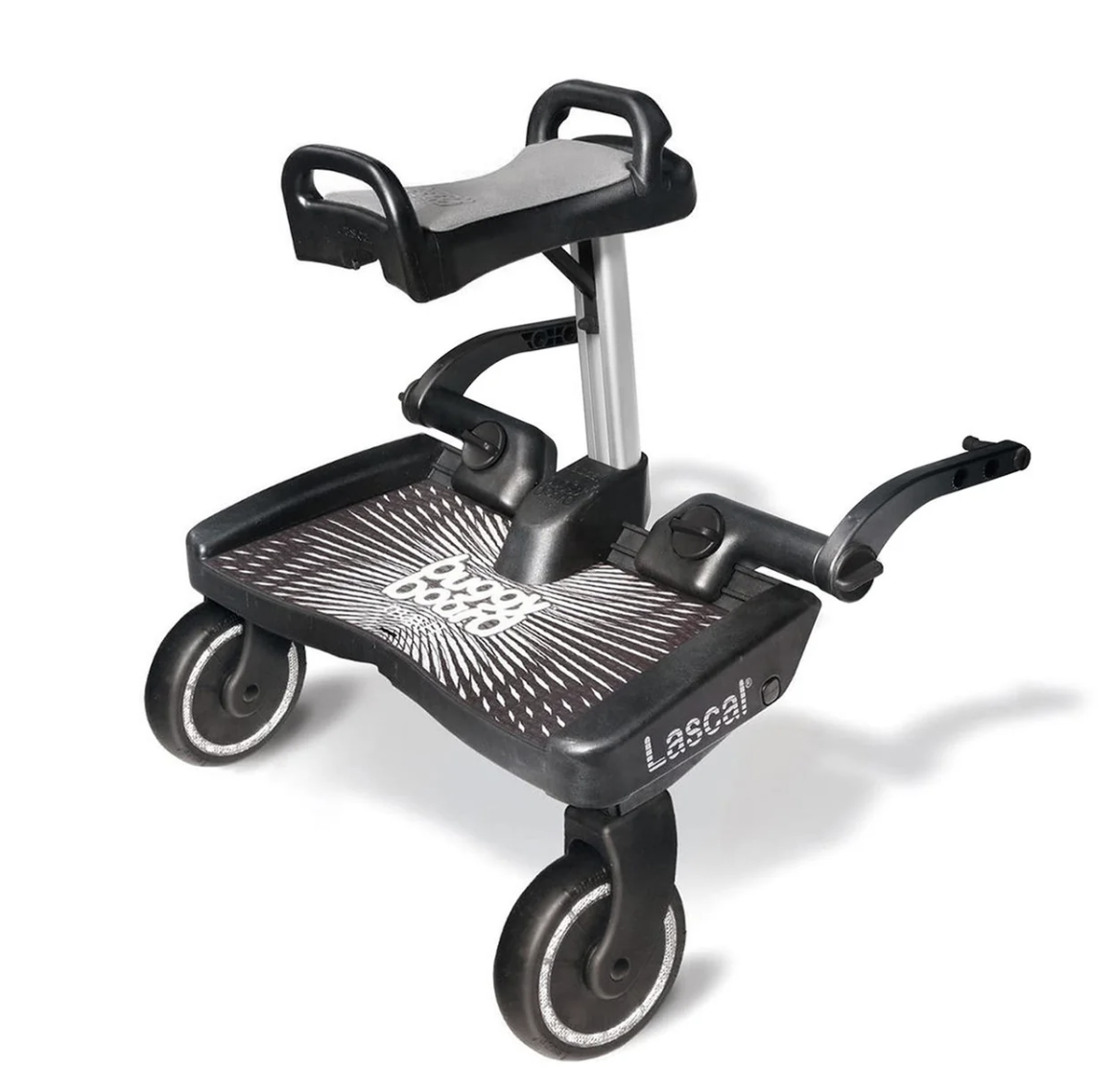 Lascal BuggyBoard® Maxi Plus - Black with Grey Saddle