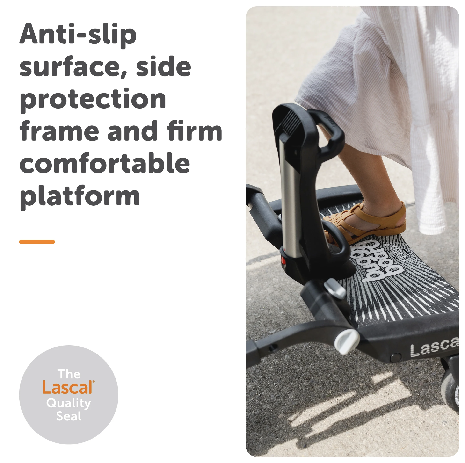Lascal BuggyBoard® Maxi Plus - Black with Grey Saddle - Image 8