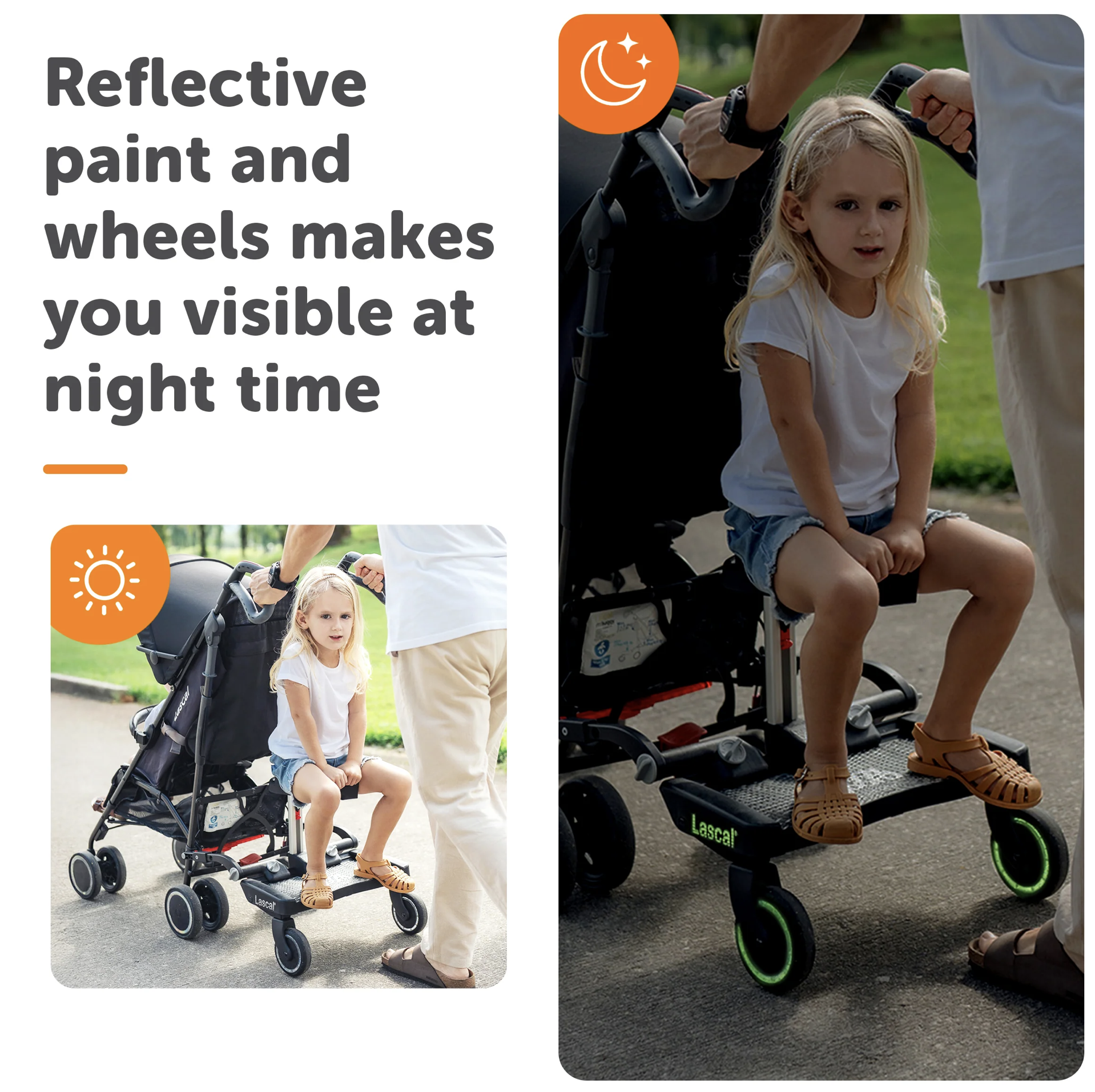 Lascal BuggyBoard® Maxi Plus - Black with Grey Saddle - Image 9