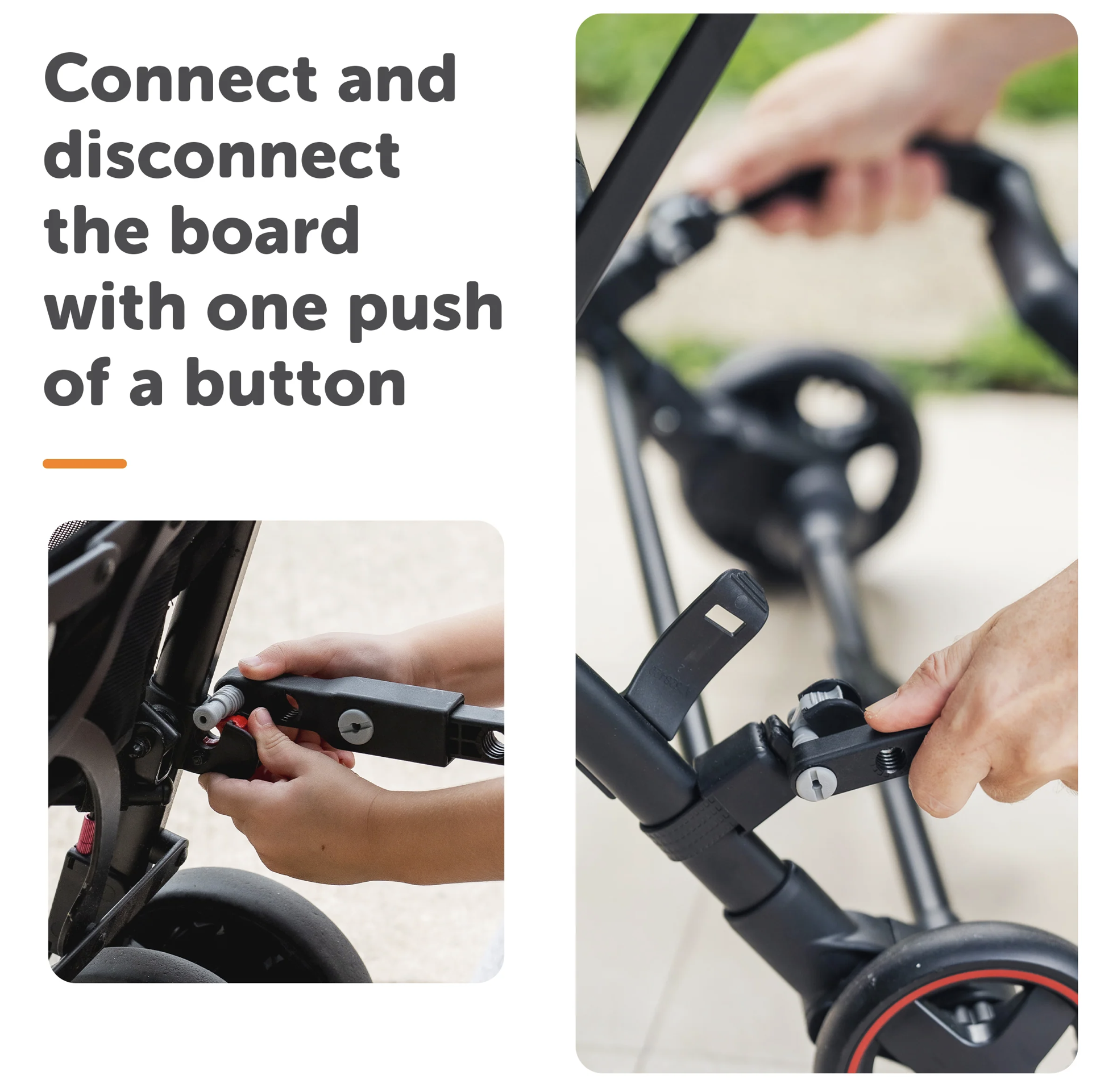 Lascal BuggyBoard® Maxi Plus - Black with Grey Saddle - Image 10