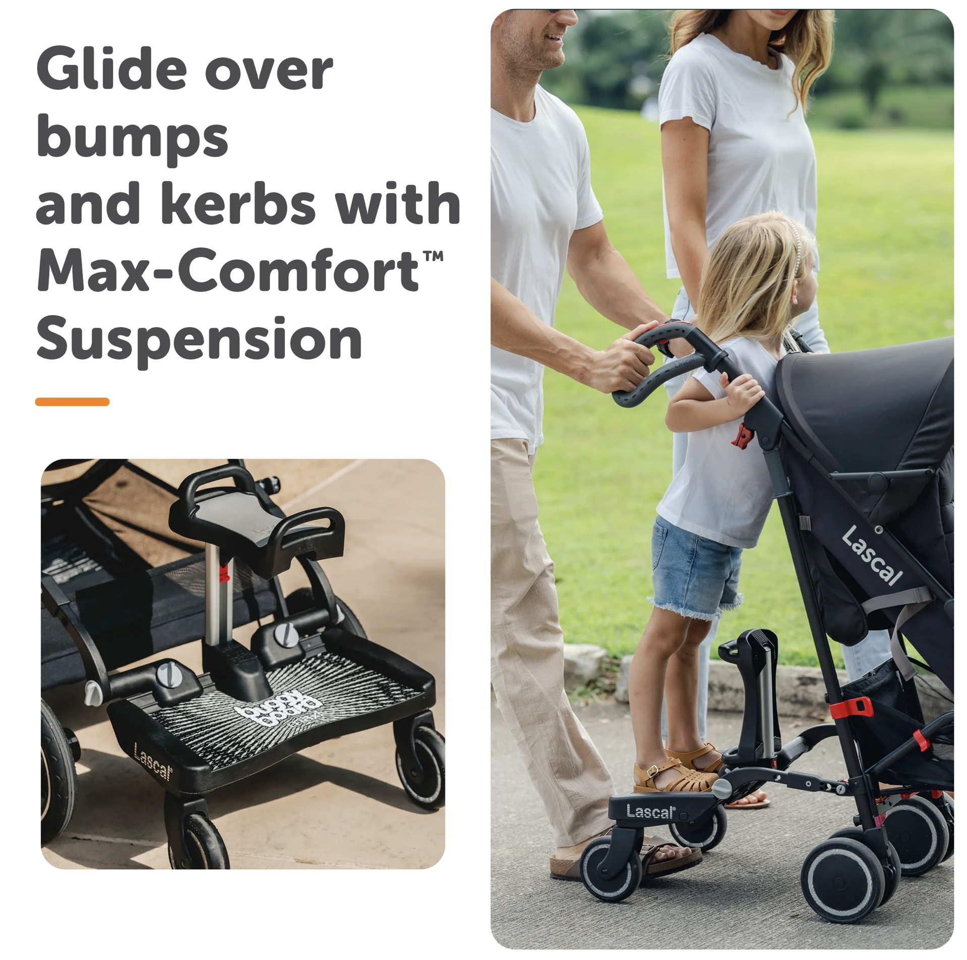 Lascal BuggyBoard® Maxi Plus - Black with Grey Saddle - Image 12