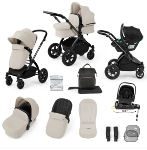 Ickle Bubba Stomp Luxe 12 piece Travel System Black Stone Black