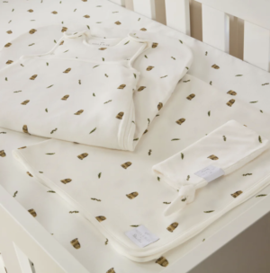 Rosa & Blue for Silver Cross Cot Bed Starter Set - Bunny Print