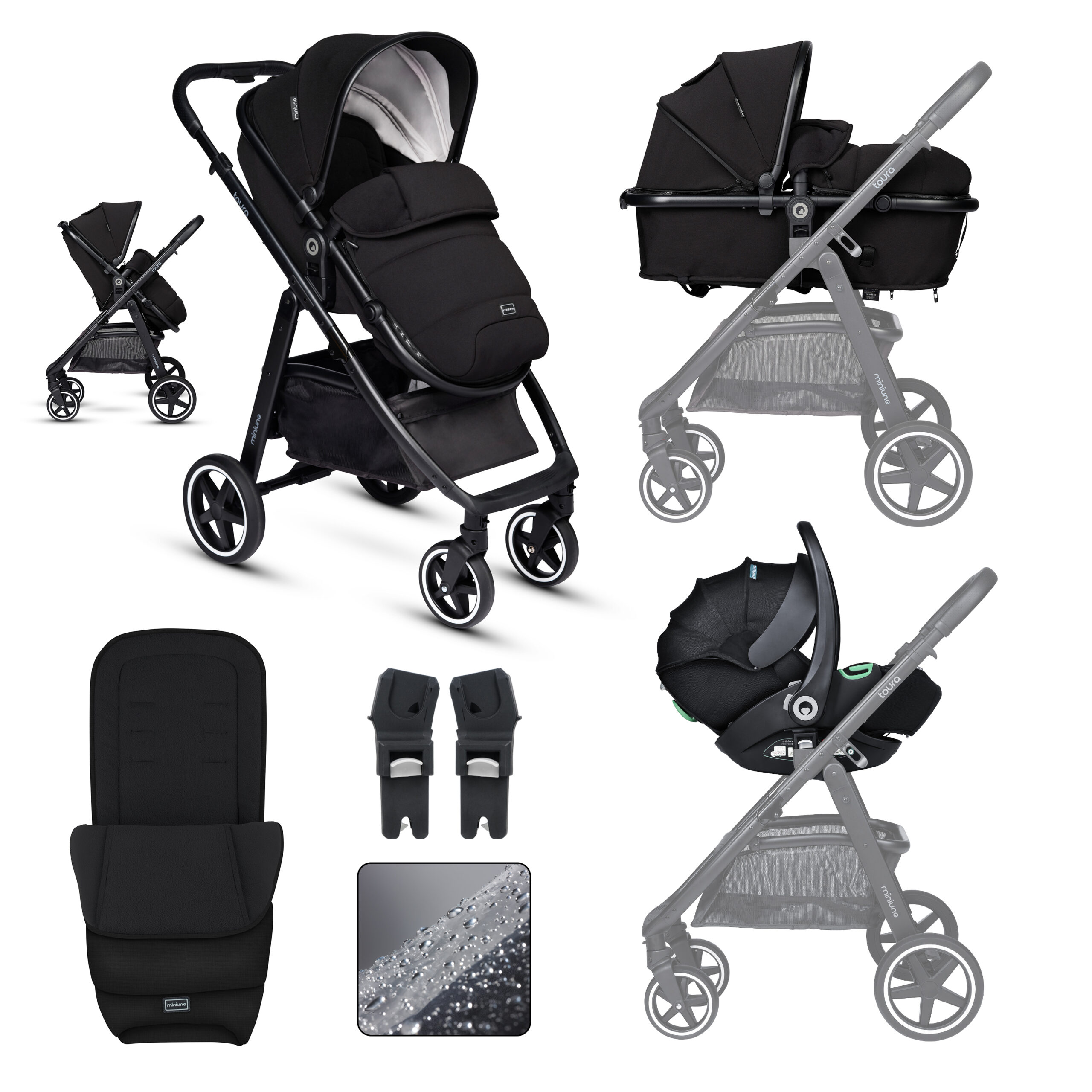 Miniuno Toura Travel System - Black