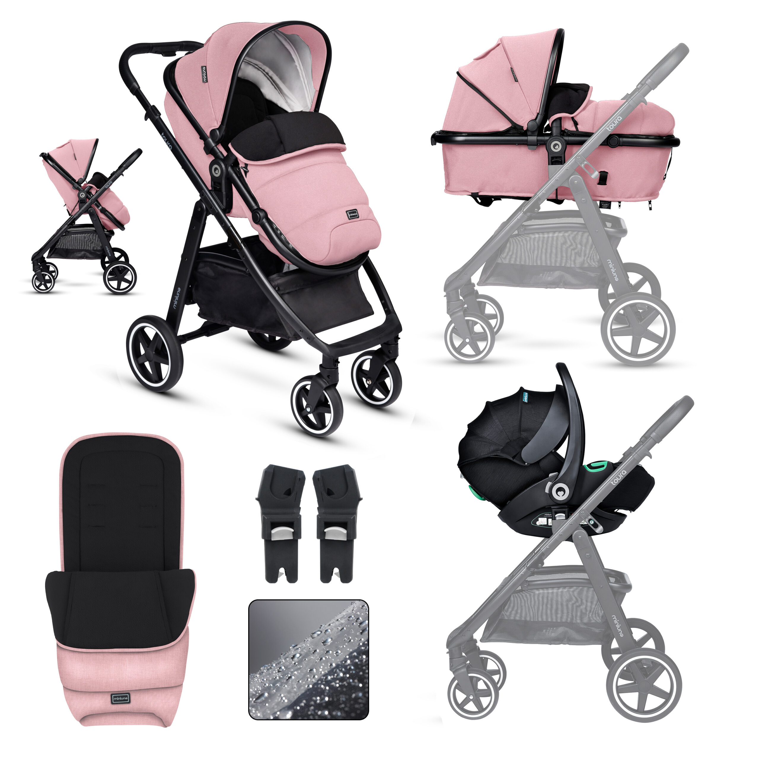 Miniuno Toura Travel System - Pink