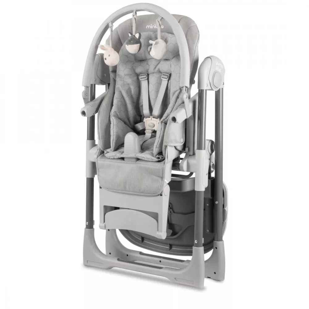Miniuno Yumo MultiPlus 4in1 Highchair - Whisper Grey - Image 5