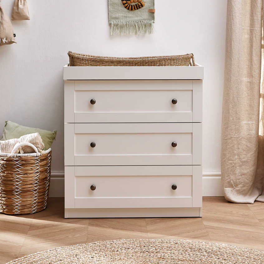 Bromley White 3 Piece Nursery Room Set With Mattress - Image 6
