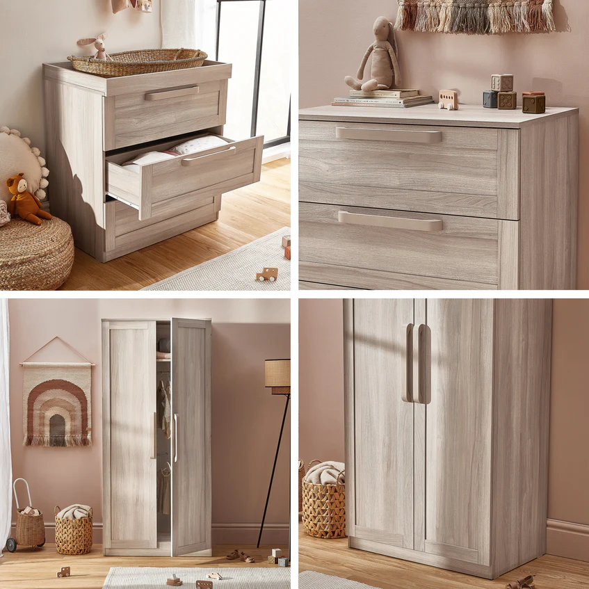 Bromley Oak 3 Piece Nursery Room Set With Mattress - Image 8