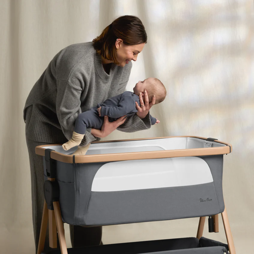 Lunar Bedside Crib Whisper Grey - Image 3
