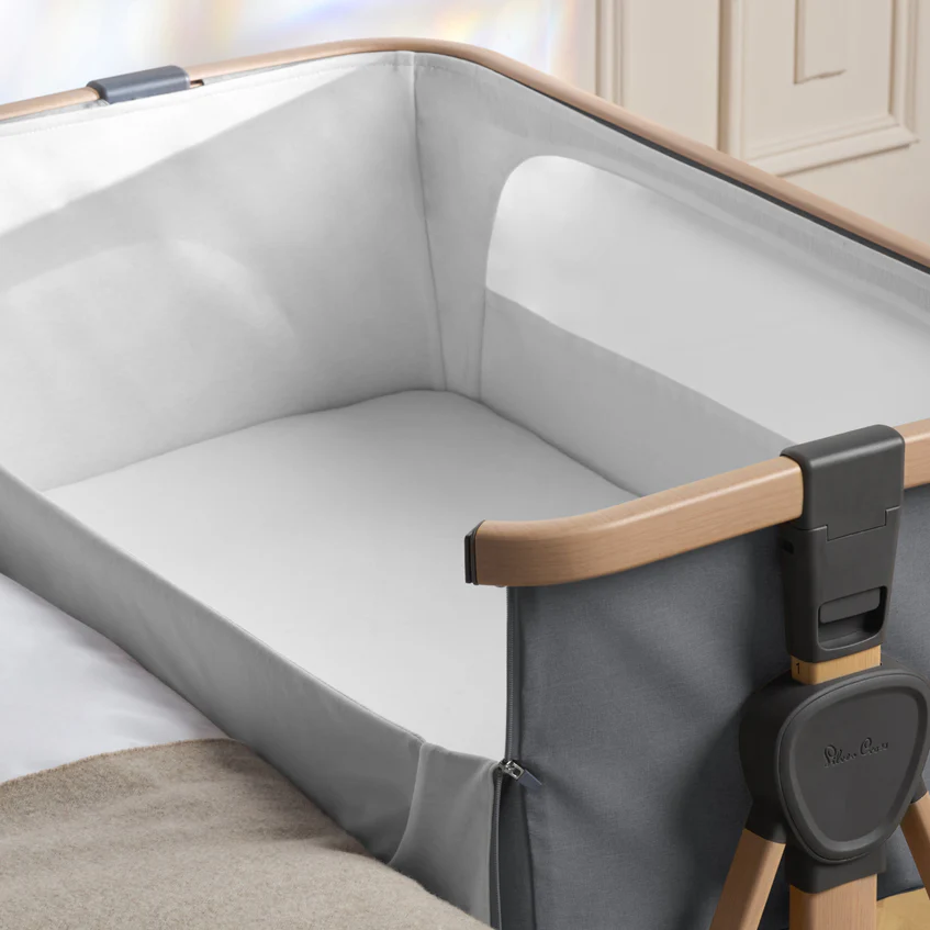 Lunar Bedside Crib Whisper Grey - Image 2