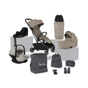 Nia Compact Travel System with Accessory Pack Natural Taupe (12 Piece)