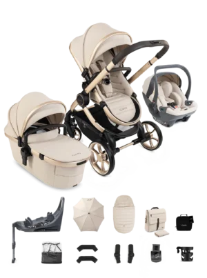 Peach 8 Pushchair and Carrycot - 360 Car Seat Pushchair Bundle