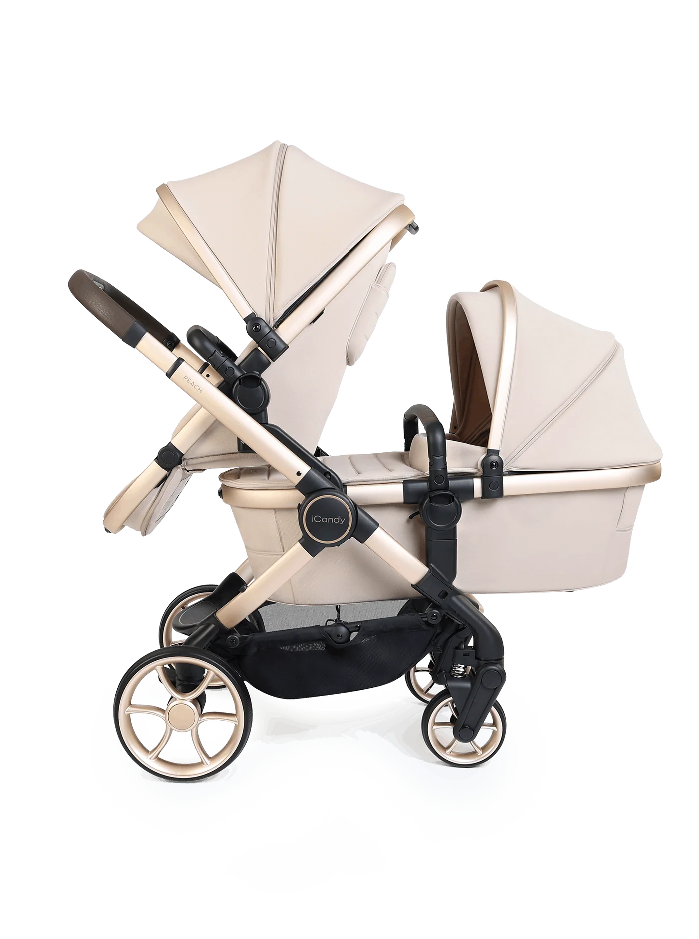 Peach 8 Pushchair and Carrycot - Double - Image 2