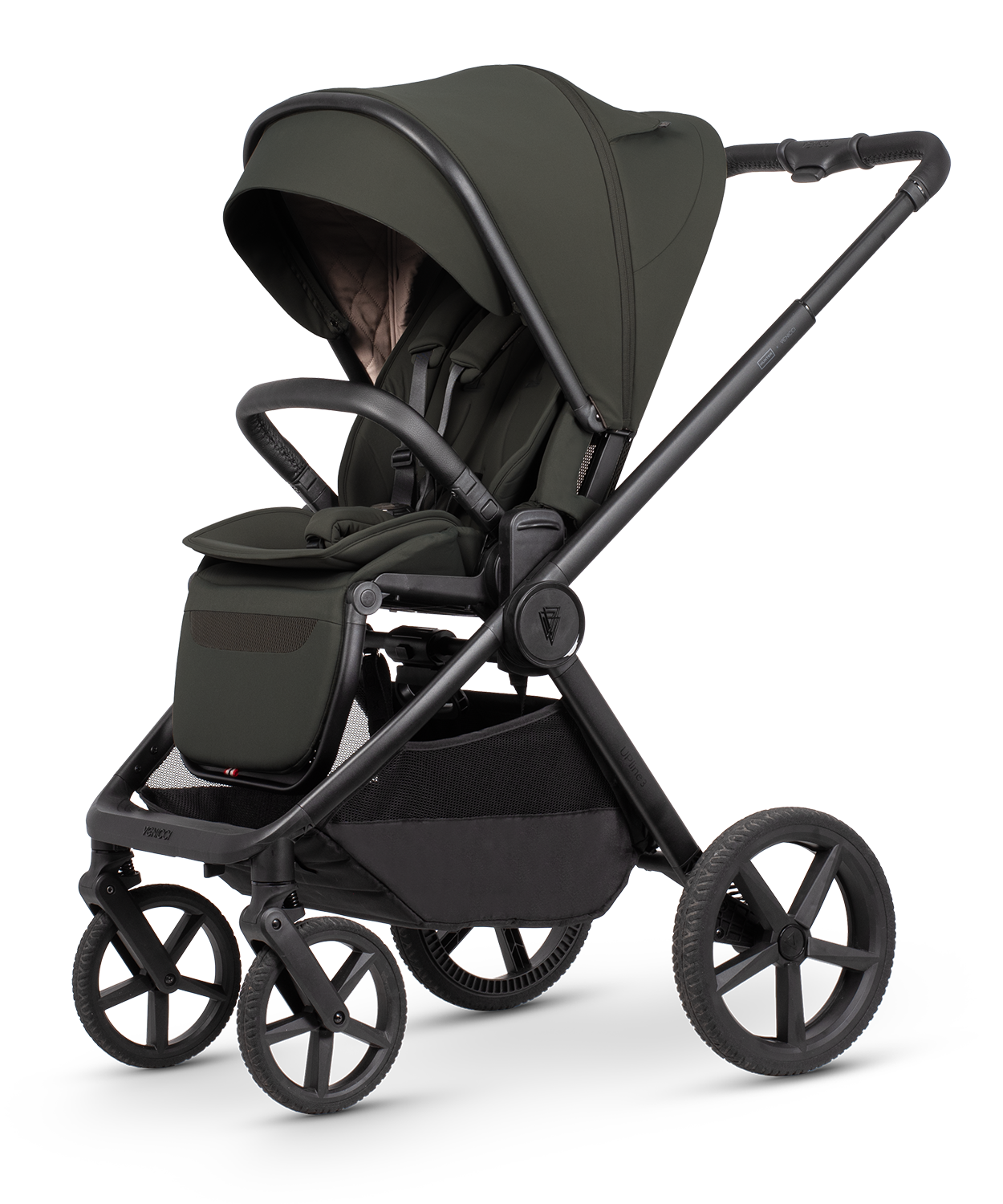 Hunter x Venicci Upline 3 Dark Olive Pram - Image 4