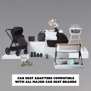 Bababing Raffi Travel System | 16 Piece 3-in-1 Pushchair Bundle