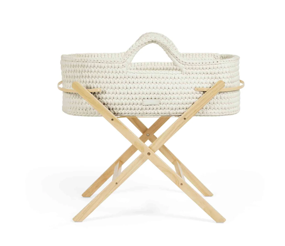 Crochet Moses Basket & folding stand – Cloud