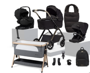Reef 2 SPECIAL EDITION Espresso Travel System Ultimate 360 Iconic Black Infant Carrier Bundle