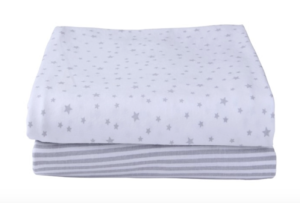 Clair de lune Pram / Crib fitted sheets - Stars & stripes